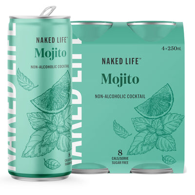 Naked Life Non-Alcoholic Cocktail Mojito - 6 x 4 x 250ml Cans